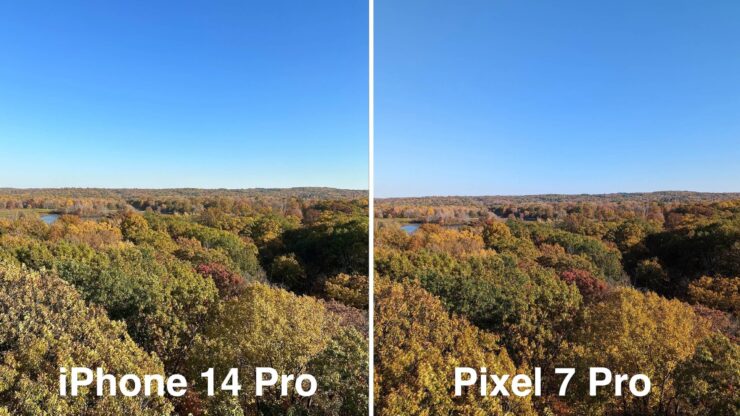 Пейзаж на Пиксель немного ярче. Фото.