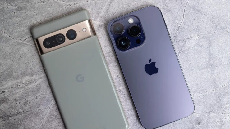 Pixel 7 Pro и iPhone 14 Pro Max — два лучших фотофлагмана этого года. Фото.