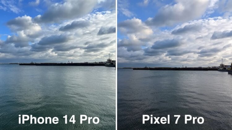 iPhone 14 Pro — сравнение фото. А здесь вся фотография светлее именно на Айфоне. Фото