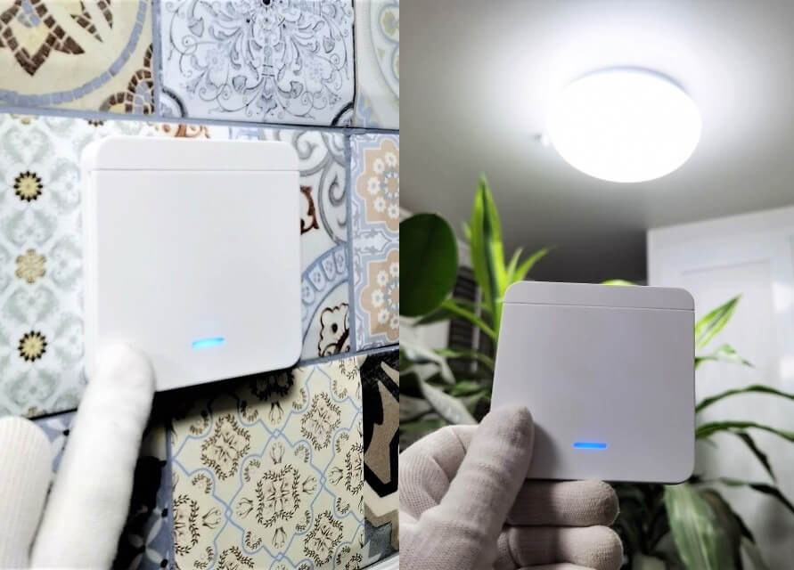 Беспроводной выключатель с реле. Этому выключателю не нужны провода. Их заменяет реле. Фото.