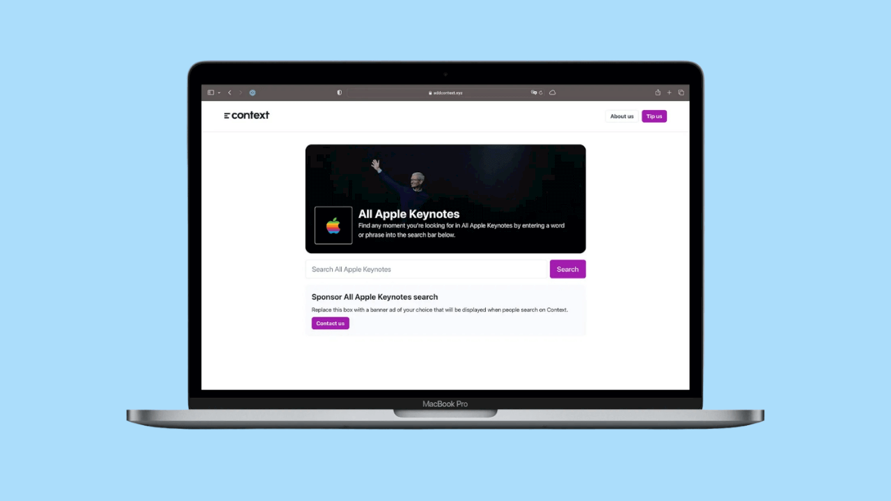 Как найти фрагмент любой презентации Apple с помощью нейросети по ключевым словам. Фото.