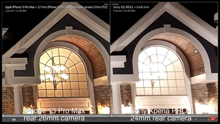 На кропе видно, как Sony опять пересвечивает фотографию, и сразу пропадают детали. Фото.