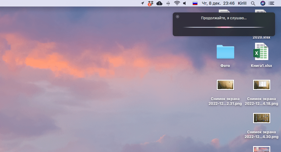 Siri на Маке, как и на Айфоне, без проблем запускает нужные приложения. Фото.