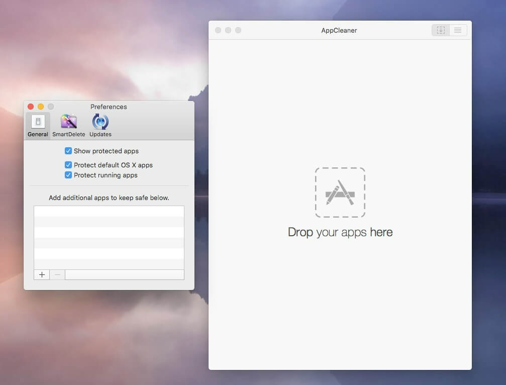 Для удаления достаточно перетащить ненужное приложение в окно AppCleaner. Фото.