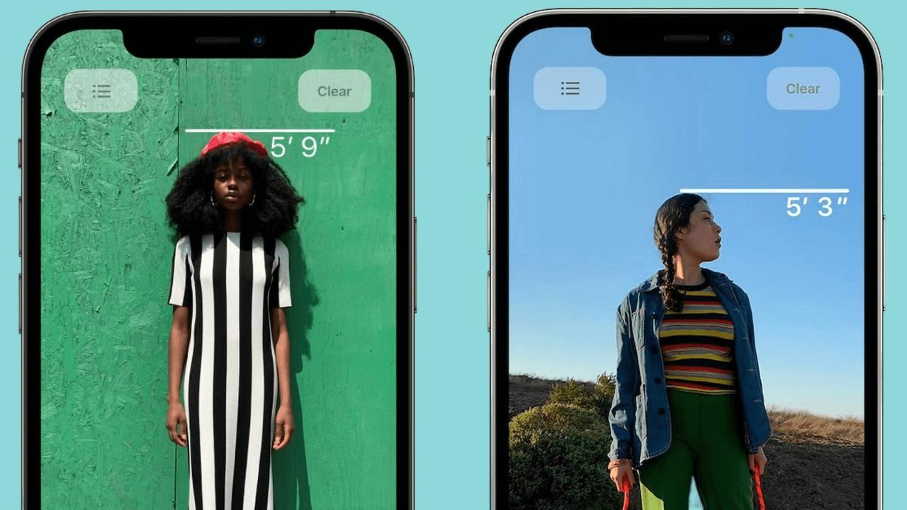 Рост человека приложение определяет вполне точно. Фото.