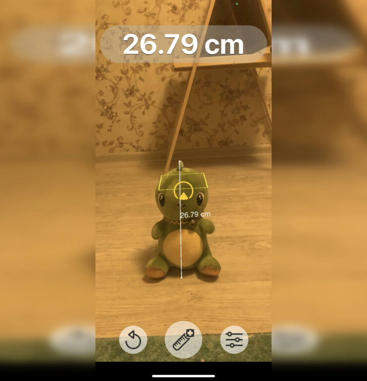 Ruler App в целом справилось с заданием. Фото.