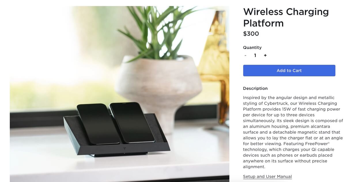 Зарядка Tesla стоит 300 долларов. Фото.