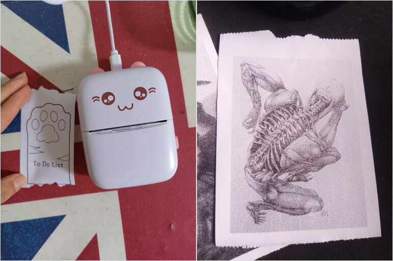 Этот термопринтер можно взять с собой куда угодно. Фото.