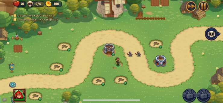 Игра сильно похожа на Kingdom Rush. Фото.
