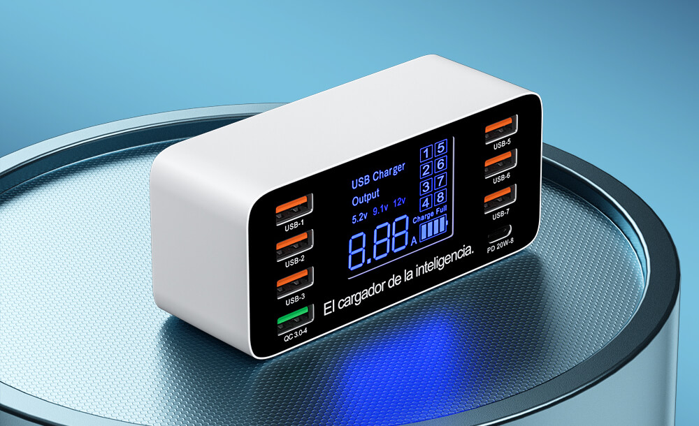 Это очень мощная и очень практичная зарядная станция. Фото.