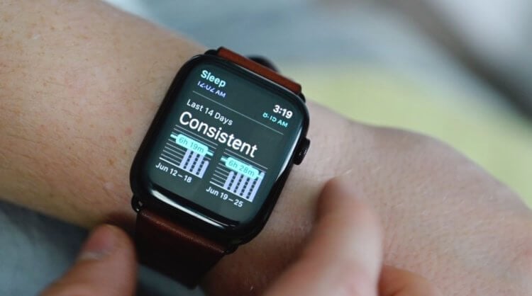 Отслеживание сна на Apple Watch. С помощью Apple Watch можно отследить фазы сна и улучшить свой отдых. Даже без обновления до watchOS 9. Фото.