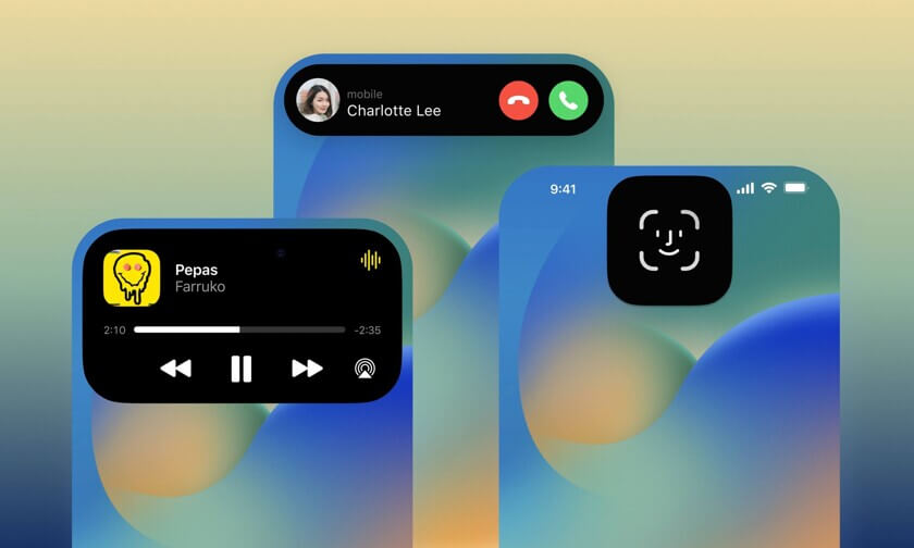 Вот так выглядит имитация Dynamic Island на старых iPhone. Фото.