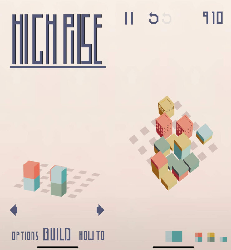 Тетрис на телефон. Квадратики для строительства маловаты для комфортной игры. Фото.