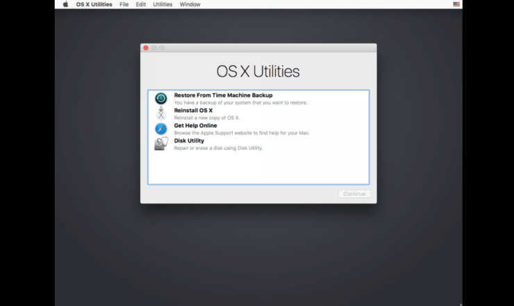 Как отключить SIP в Mac OS. Ничего не нажимайте по центру экрана. Работать надо будет со строкой состояния. Фото.