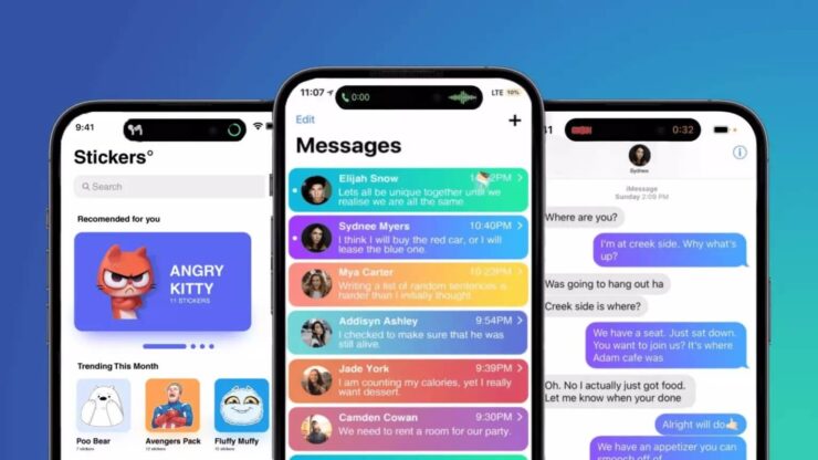 Приложение “Сообщение” будет дополнительно адаптировано под VR-шлем Apple. Фото.