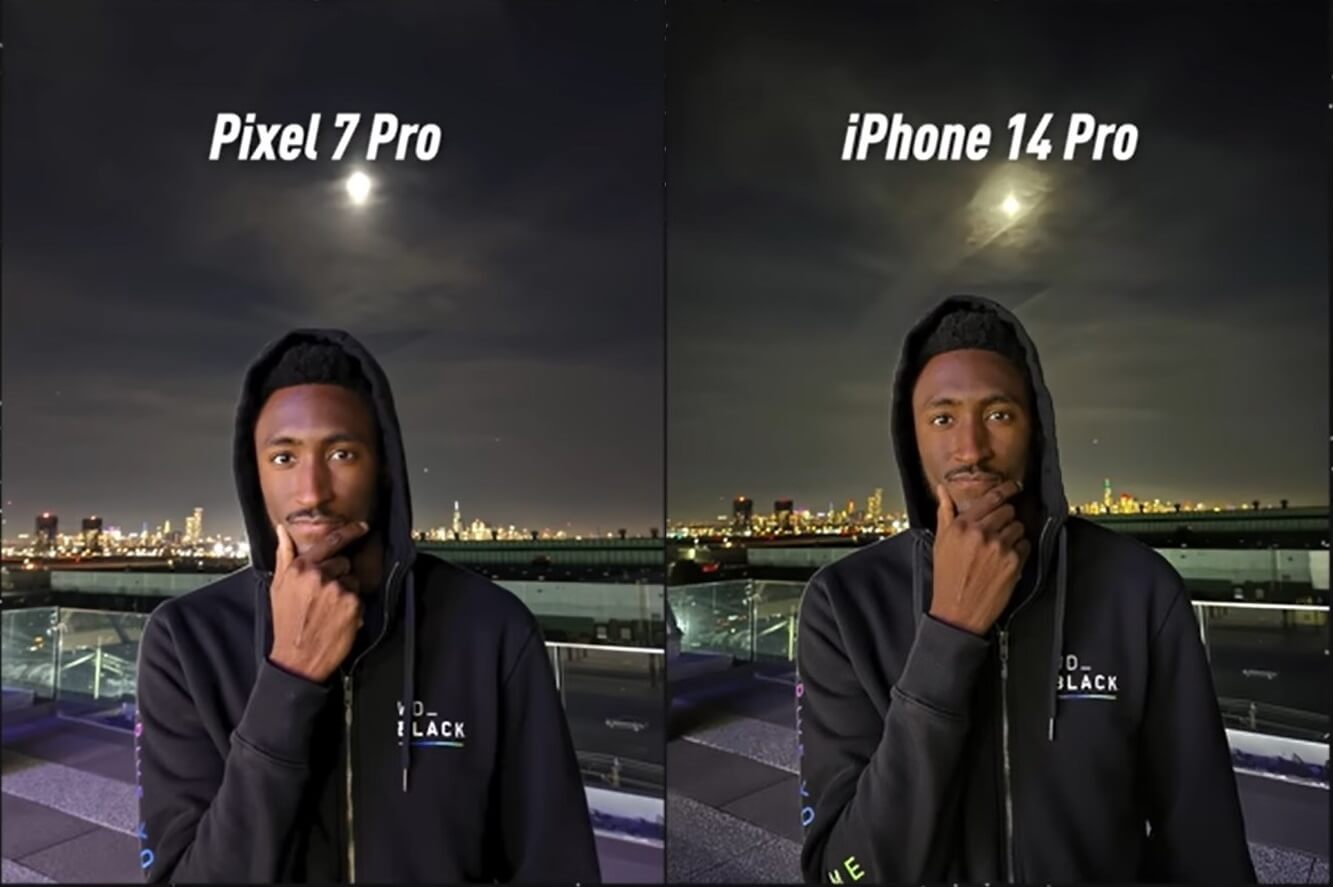 Небо из-за алгоритмов Apple окрасилось в желтые цвета. Фото.