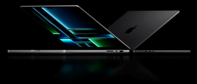 MacBook Pro 2023 — цена. В сером цвете ноутбук смотрится очень эффектно. Фото.