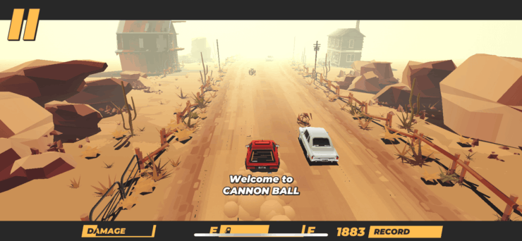 Гонки на Айфон. Гонка проходит по Дикому Западу. Фото.