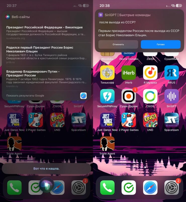 ChatGPT на русском. Ответ ChatGPT справа. Он несет больше пользы, чем ссылка на Википедию. Фото.