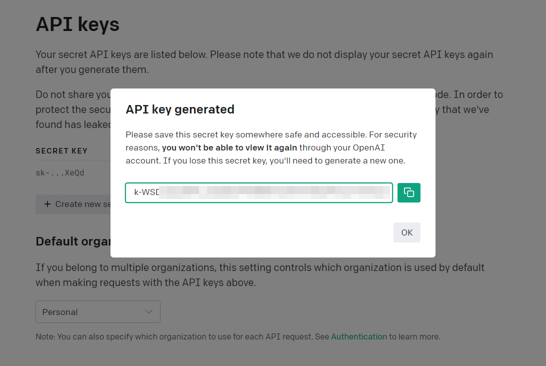 ChatGPT на русском. Не забудьте скопировать его куда-нибудь. Фото.