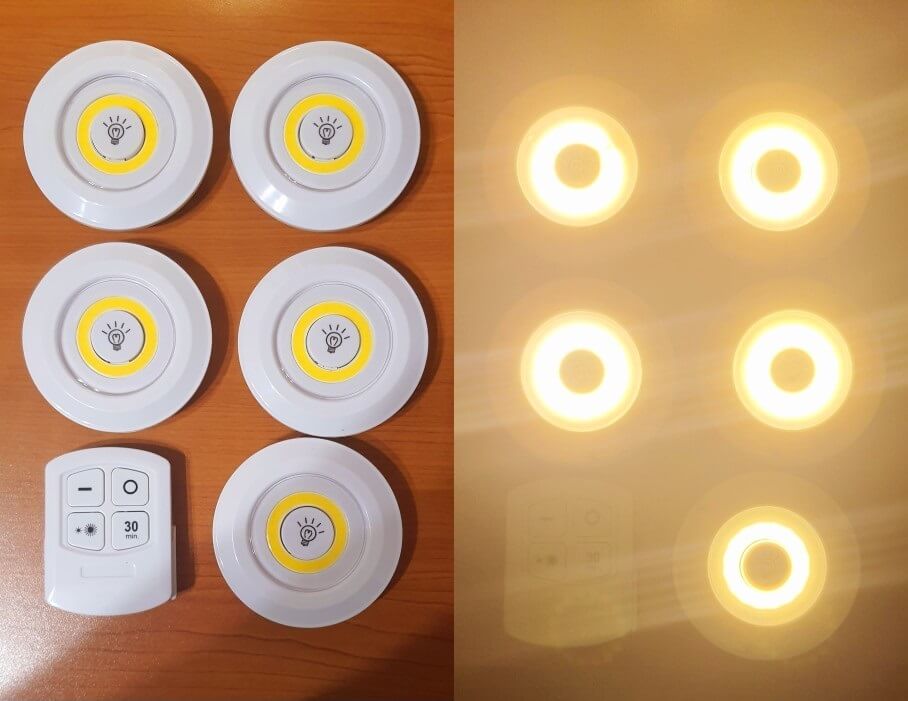 Светильникам можно даже настраивать яркость. Фото.