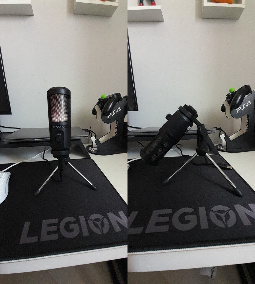 Микрофон можно разместить, как вам удобно. Фото.