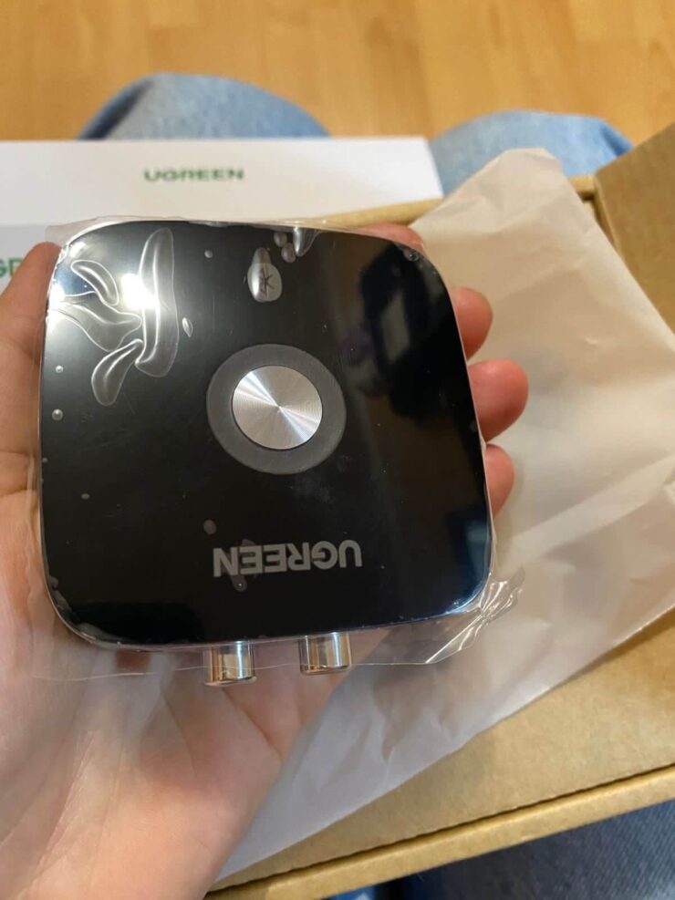 Bluetooth RCA адаптер. Просто подключите акустику проводом к адаптеру, и звук пойдет через Bluetooth. Bluetooth RCA адаптер. Просто подключите акустику проводом к адаптеру, и звук пойдет через Bluetooth. Фото.