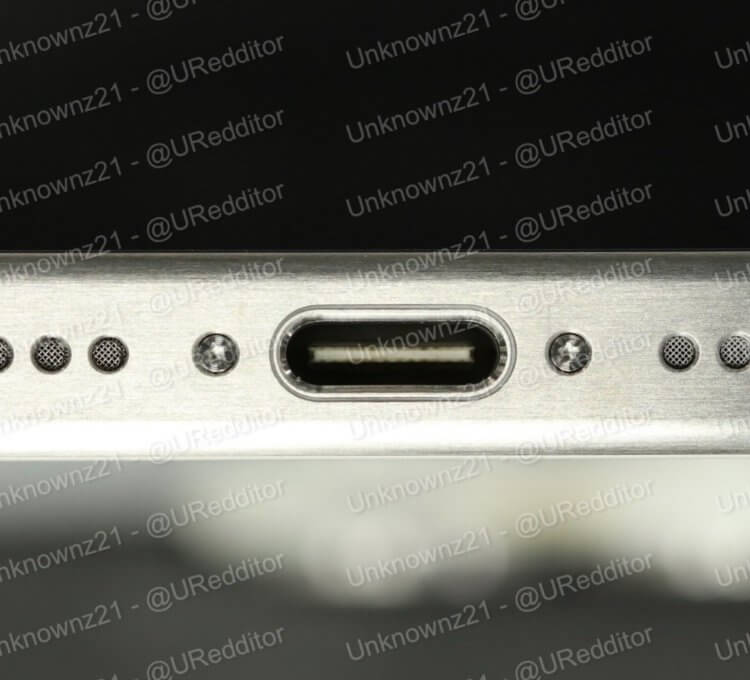 Что нового в Айфон 15 Про. Вот так, по мнению портала MacRumors, будет выглядеть USB-C в iPhone 15. Фото.