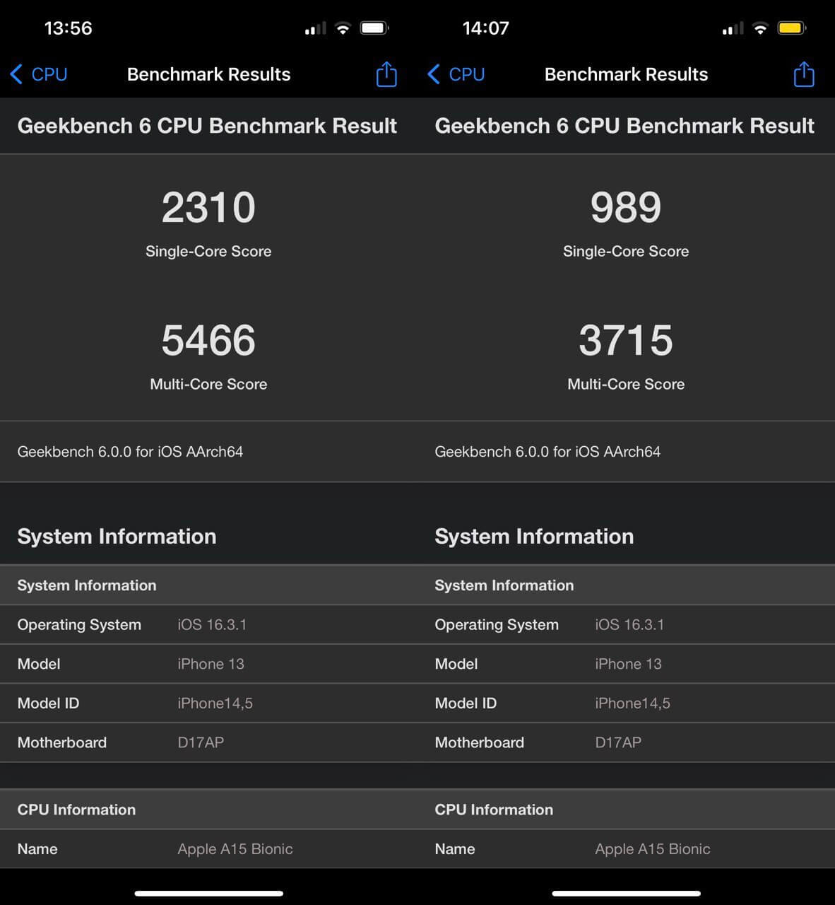 Режим энергосбережения на Айфоне. Вот так выглядят результаты тестов на iPhone 13. Режим энергосбережения на Айфоне. Вот так выглядят результаты тестов на iPhone 13. Фото.