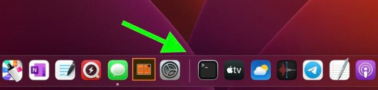 Как посмотреть недавно запущенные приложения. В Доке сразу появится больше приложений. Фото.