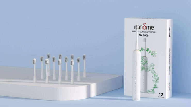 В белом цвете щетка тоже смотрится отлично. Фото.