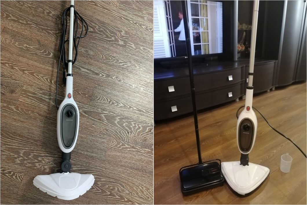 Пар позволяет очищать даже въевшиеся загрязнения. Фото.