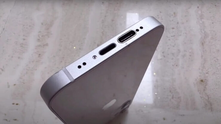 iPhone с USB-C. Кто-то в погоне за USB-C добавляет в Айфон дополнительный порт. Фото.