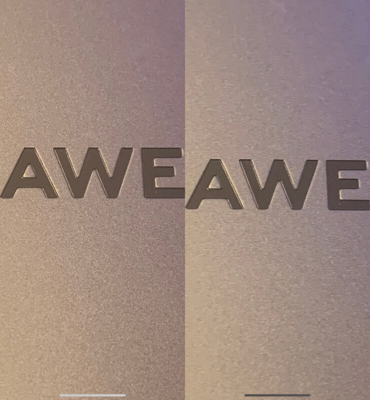 Снимок через Halide справа. Разница слишком хорошо заметна. Фото.