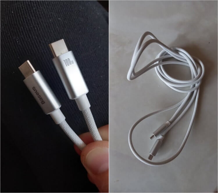 Хороший кабель USB Type-C. Рекомендую покупать сразу двухметровый кабель. Фото.