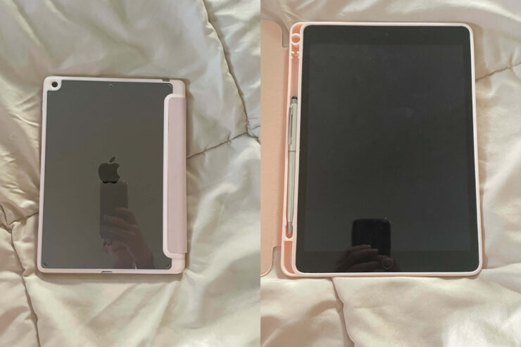 Чехол-книжка для iPad. Apple Pencil фиксируется надежно и никуда не выпадет. Чехол-книжка для iPad. Apple Pencil фиксируется надежно и никуда не выпадет. Фото.