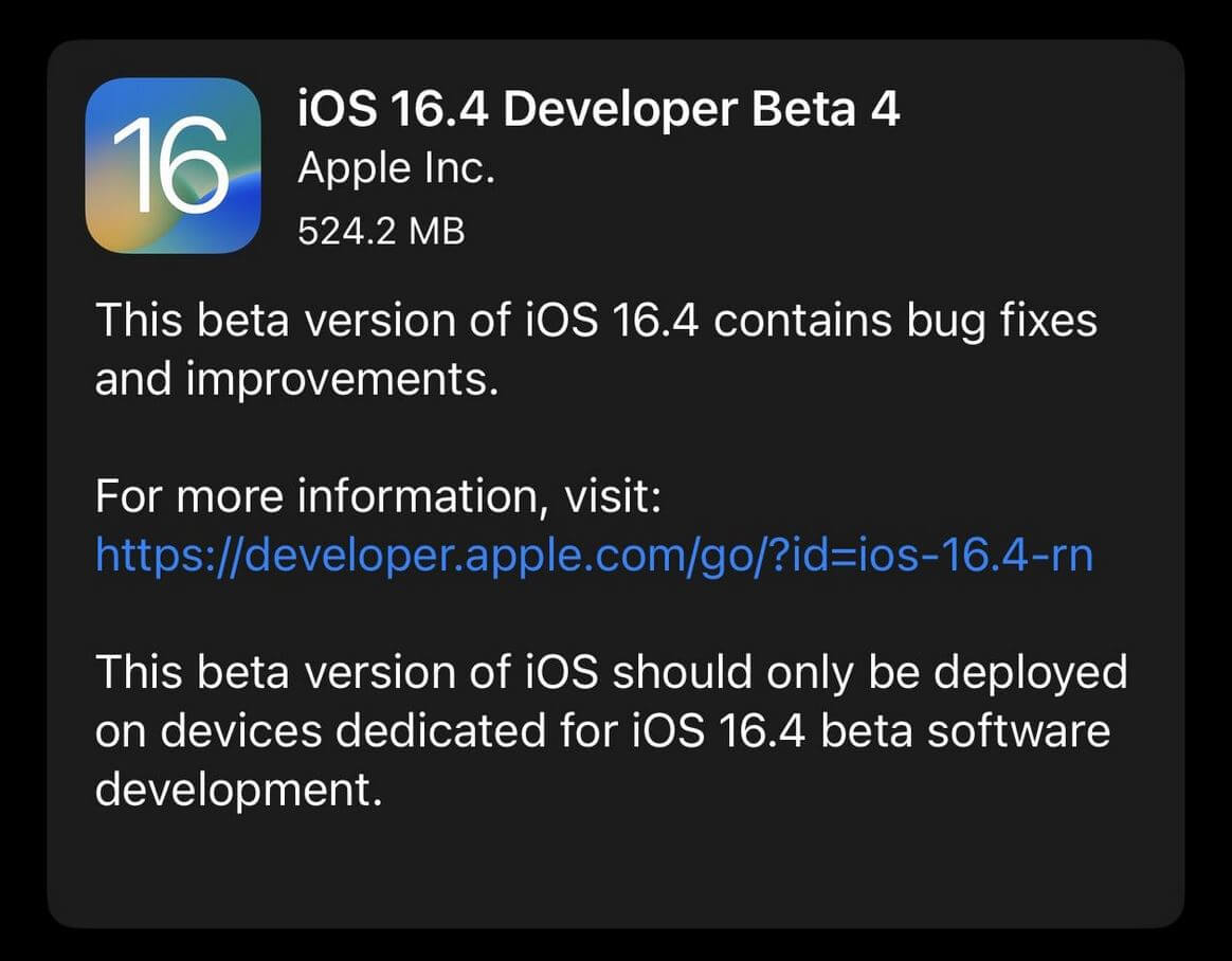 Вышла четвертая бета-версия iOS 16.4. Что нового и как установить ее на Айфон