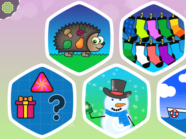 Скачать Игры для малышей. Значки каждой игры крупные, и промахнуться будет очень сложно. Фото.