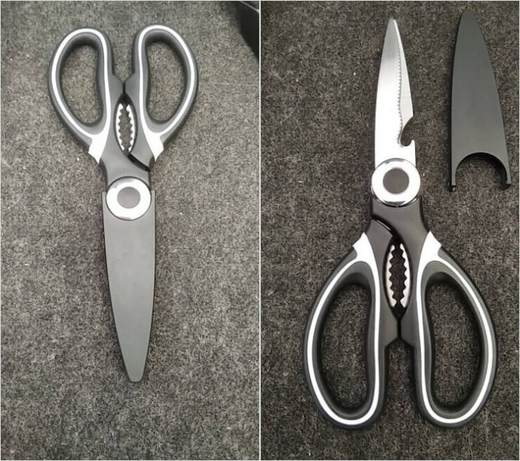 Кухонные ножницы с АлиЭкспресс. По акции можно купить 3 штуки дешевле 500 рублей. Фото.