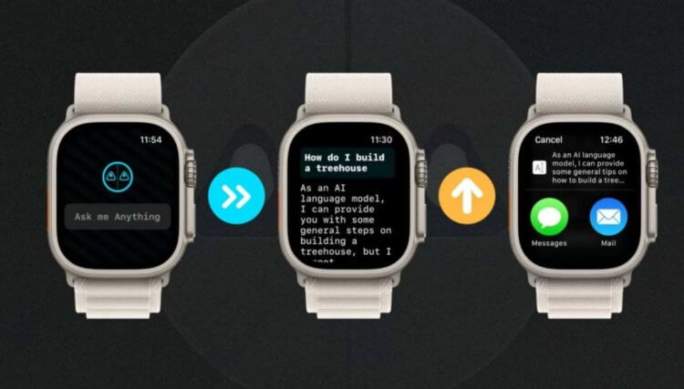 Вышло приложение нейросети ChatGPT для Apple Watch. Что оно умеет и как его скачать. Фото.