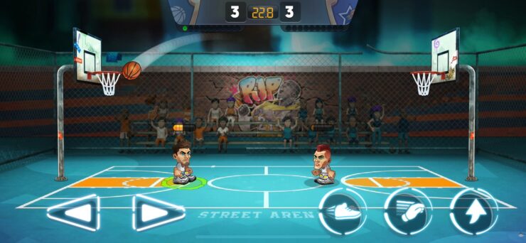 Скачать игру Basketball Arena. К кнопкам управления надо приноровиться. Фото.