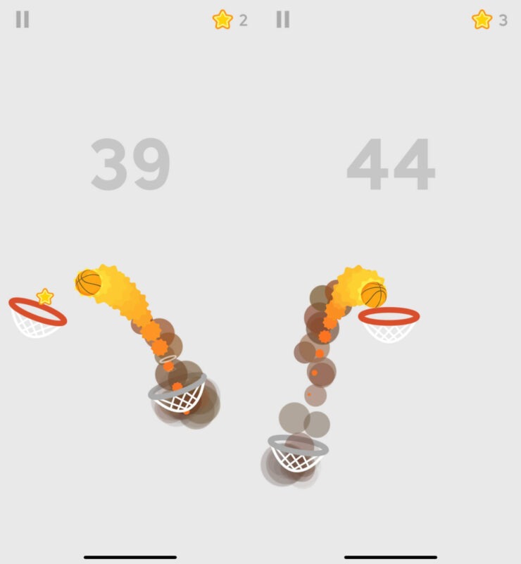 Скачать игру Dunk Shot. Чем дольше вы продержитесь в игре, тем лучше будет ваш результат. Фото.