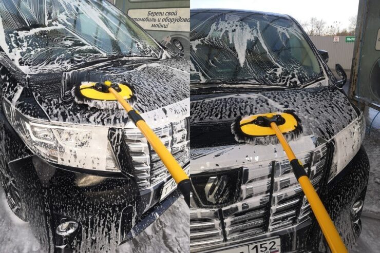 Швабра для мытья машины. Раздвиньте ее на максимум и сможете без проблем дотянуться до всех труднодоступных мест автомобиля. Швабра для мытья машины. Раздвиньте ее на максимум и сможете без проблем дотянуться до всех труднодоступных мест автомобиля. Фото.