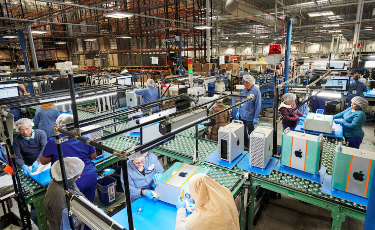 Apple уходит из Китая? Apple так и не смогла наладить производство Mac Pro в США. Вряд ли с Айфонами дела пойдут лучше. Фото.