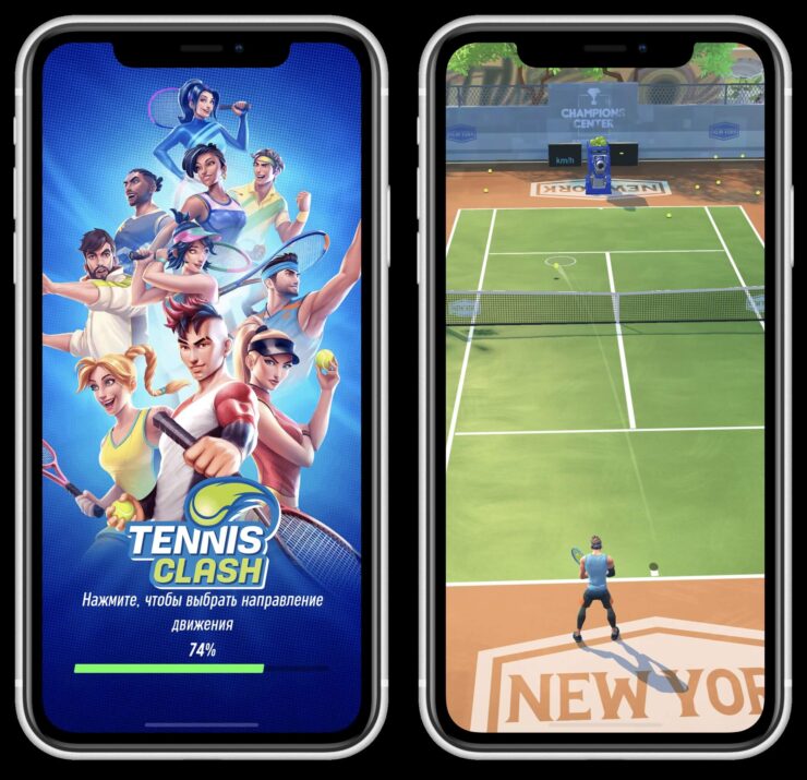 Онлайн игра Tennis Clash. Играть в теннис на iPhone очень просто. Фото.