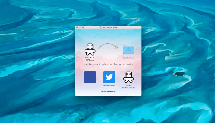 Приложение для скачивания музыки с Ютуба. Установка выполняется простым переносом в папку. Фото.