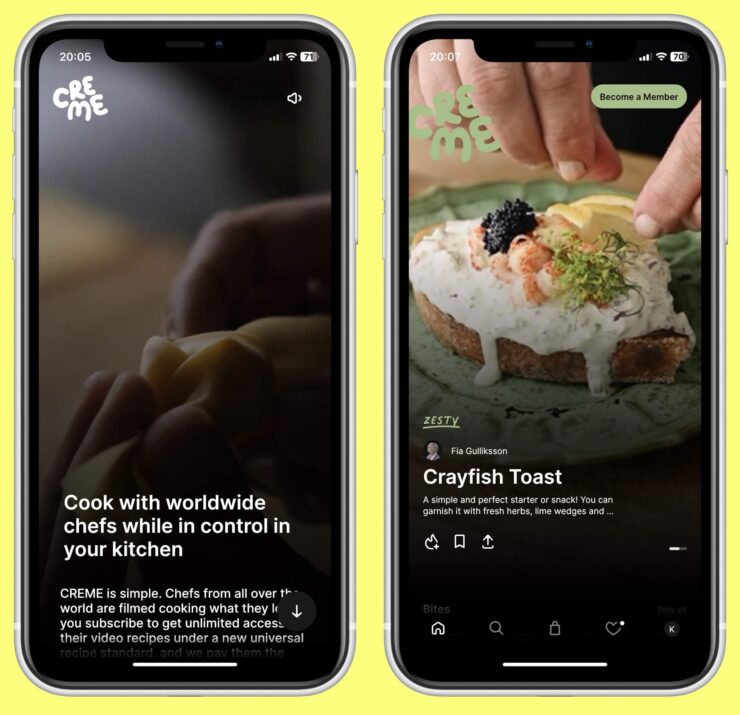 Приложение с рецептами. Рецепты оформлены очень красиво. Фото.