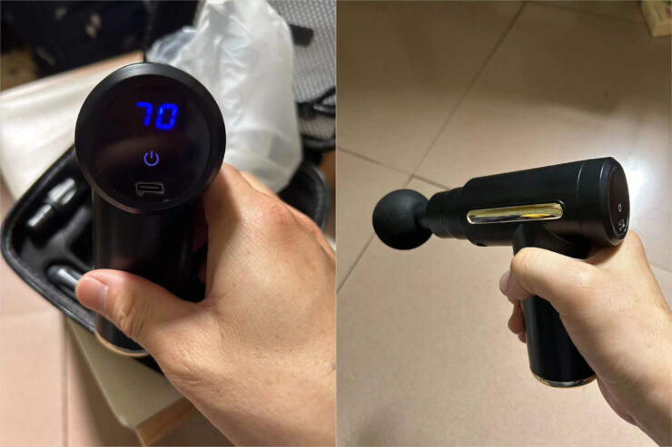 Массажный пистолет для тела. Этот массажёр снимет напряжение и тонус в мышцах. Массажный пистолет для тела. Этот массажёр снимет напряжение и тонус в мышцах. Фото.