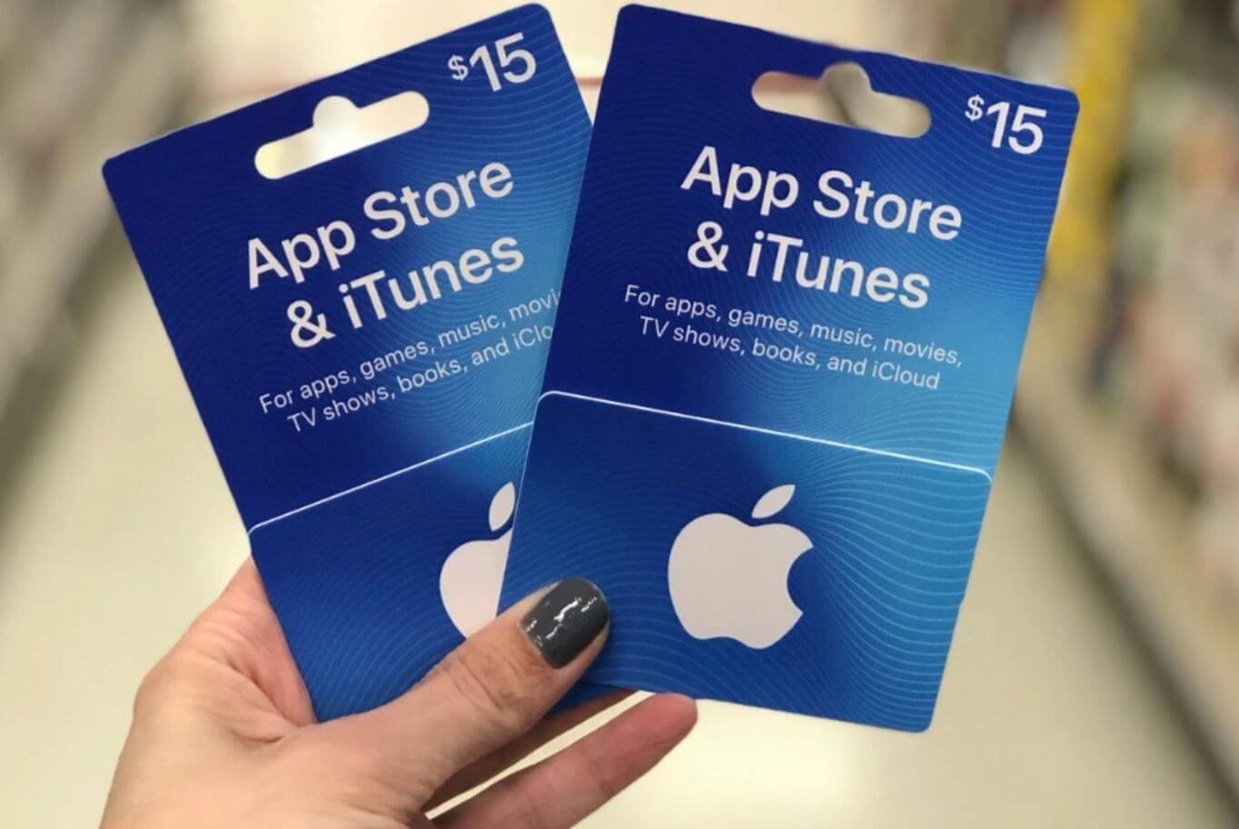 Apple gift card scam.  Fake gift cards were in “demand” in 2022 in Russia.  Photo.