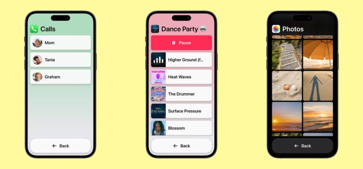 Никаких мелких элементов и неудобных кнопок в приложениях не будет. Фото.